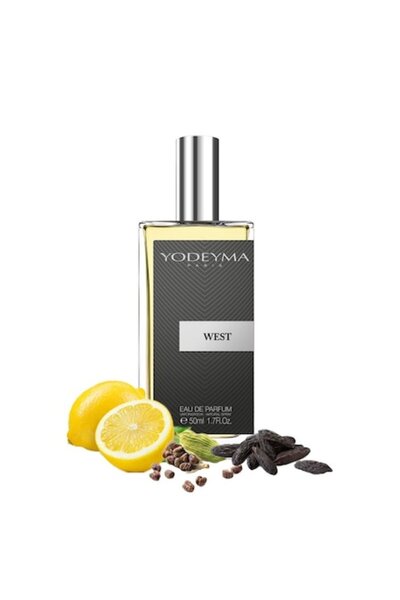 Yodeyma West Eau de Parfum for Men, Lemon, Cardamom, and Tonka Bean Notes