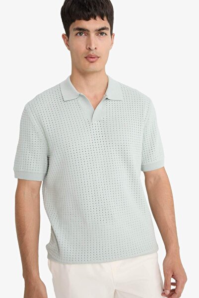 DeFacto Μπλουζάκι με κοντό μανίκι με γιακά Polo Standard Fit E3306AX25SM