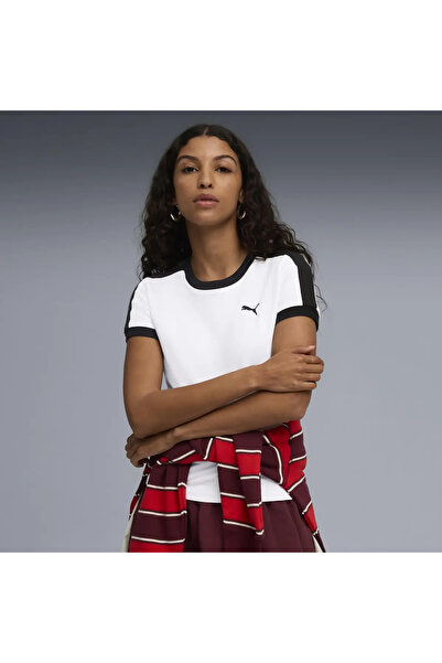 Puma T7 Slim Tee Beyaz Kadın T-Shirt