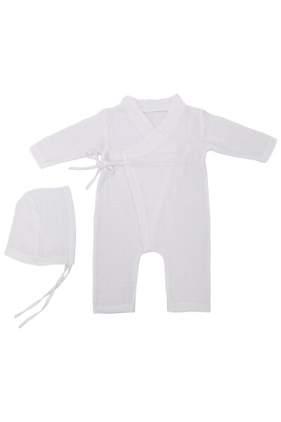 Maison Mila 100% Cotton Muslin Fabric Kimono Double Breasted Jumpsuit