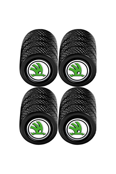 OEM Set de 4 capace de supapă auto, capace de supapă, Skoda, design premium, ...