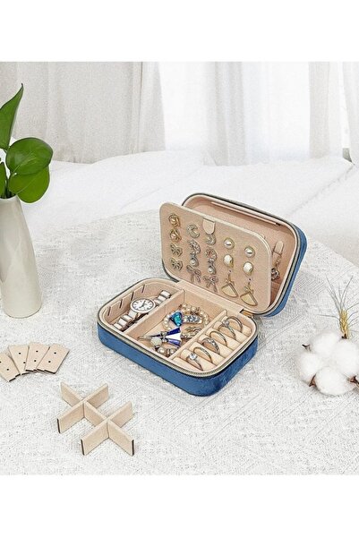 gaman صندوق مجوهرات فاخر من سلسلة GMN-1 مطلي بالمخمل - صندوق مجوهرات للسفر