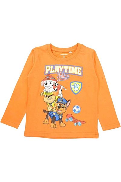 PAW PATROL Long sleeve T-shirt, 100% cotton, orange, Playtime, Paw Patrol