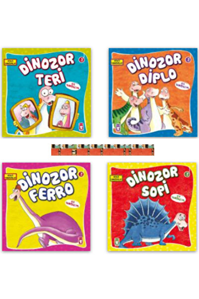 Timaş Çocuk Güçlü Dinozorlar Set (4 Kitap) 6 Ay - 5 Yaş Masal Hikaye