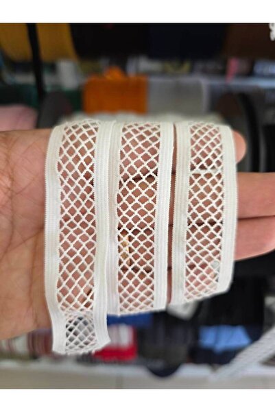 kadifecim Cauciuc pentru lenjerie intimă de 2,5 cm - 5 metri alb