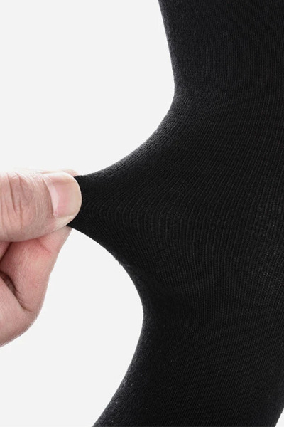 HRN Textile 12 Pack Men's Cotton Plain Long Socks – Anti-Sweat and Odor