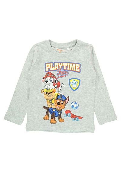 PAW PATROL Long sleeve t-shirt, cotton, gray, Playtime, Paw Patrol