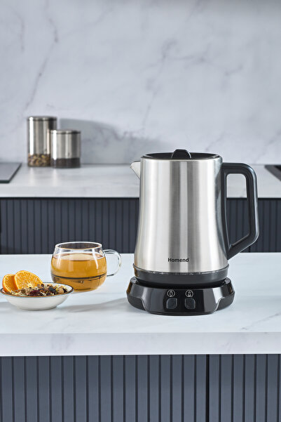 HOMEND Royaltea Elegant 1775h Konuşan Çay Makinesi Inox Siyah