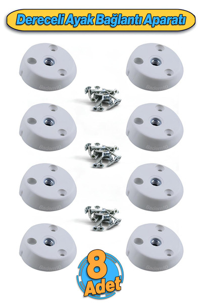 Badem10 8 Adet Dereceli Zigon Sehpa Ayağı Tabanı Mobilya Masa Açılı Orta Sehp...