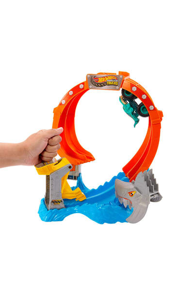 HOT WHEELS Monster Trucks Shark Playset with 1:64 Scale Mega-Wrex Vehiclejfr08