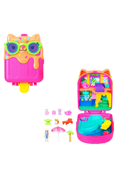 Polly Pocket ™ KEDİCİĞİN TATİLİ™ Mini Oyun Seti, 1 mikro bebek ve yavru köpek...