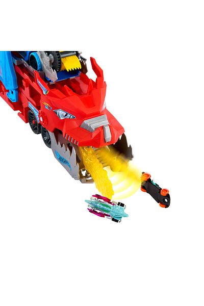 HOT WHEELS ®   Giant Transporter Truckhot Wheels ®   Giant Carrier Truck and 2Pcs 1:64 Scale Toy Carjbm72