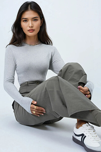 Trend Alaçatı Stili Women's Grimelange Crew Neck Basic Blouse Alc-X14389