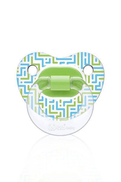 Wee Baby Transparent Patterned Pacifier No:3 - Green