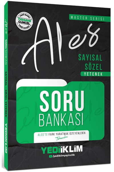Yediiklim Yayınları ALES Sayısal Sözel Yetenek Soru Bankası