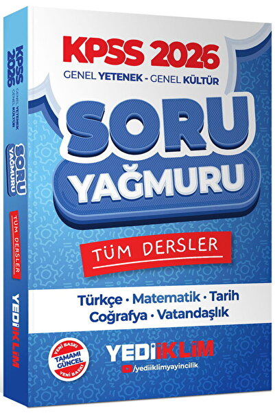 Yediiklim Yayınları 2026 KPSS Genel Yetenek Genel Kültür Tüm Dersler Soru Yağ...