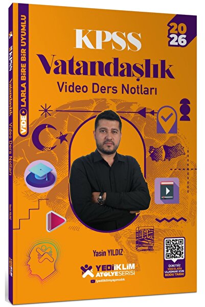 Yediiklim Yayınları 2026 KPSS Atölye Serisi Genel Kültür Vatandaşlık Video De...