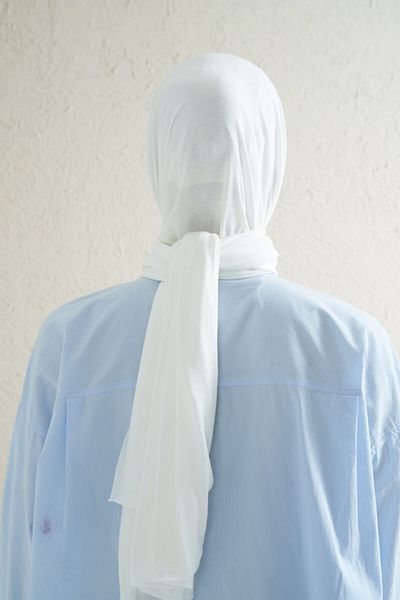 Gülsoy Women's Hijab Cotton Combed Shawl Ecru - 15