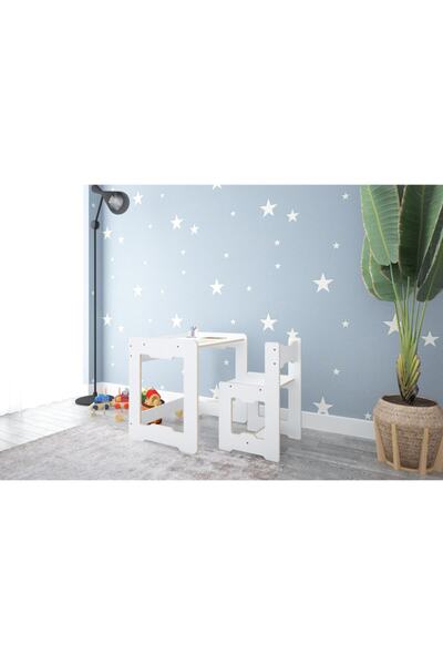 Minera 4-6 Yaş Martı Montessori Çocuk Oyun, Çalışma, Aktivite Masa Ve Sandaly...