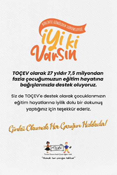 TOÇEV İyi Ki Varsın E-Destek Kartı