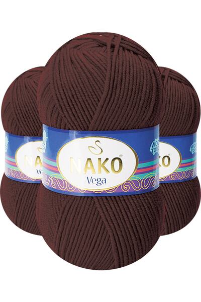 NAKO Vega 10675 (kahverengi) El Örgü Ipi 1 Adet