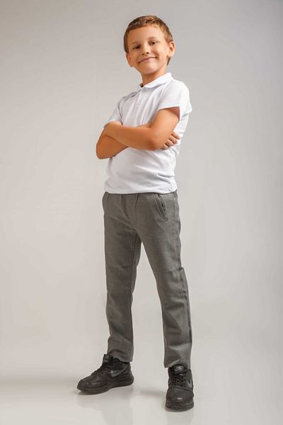 Dragora Gray Şerz School Pants - Full Elastic