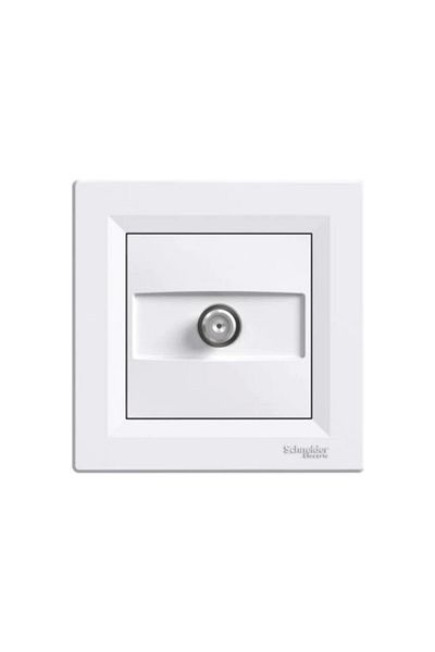 Schneider Electric Asfora White مقبس Sat فردي 1 ديسيبل