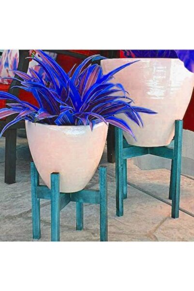 DEMBEY AHŞAP ATÖLYE Ahşap Saksı Ayağı 2 Li Takım Saksı