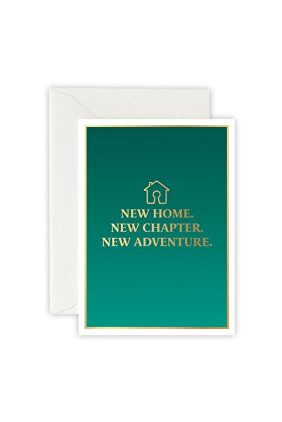 New Home - Tebrik Kartı, Zarf Ve Sticker Set