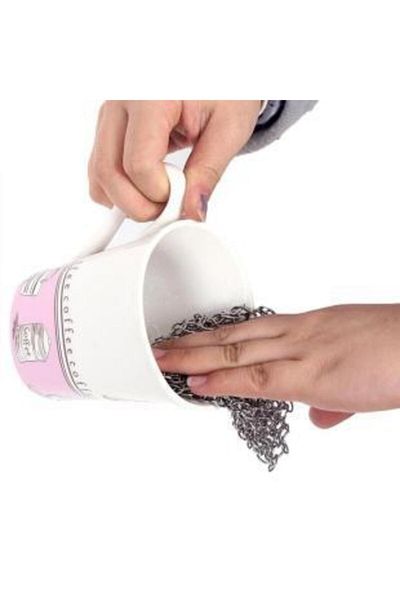 YclShop Dishwashing Wire Cleaner Steel Chain Cast Iron Scrubber Brush Single Product in Turkey