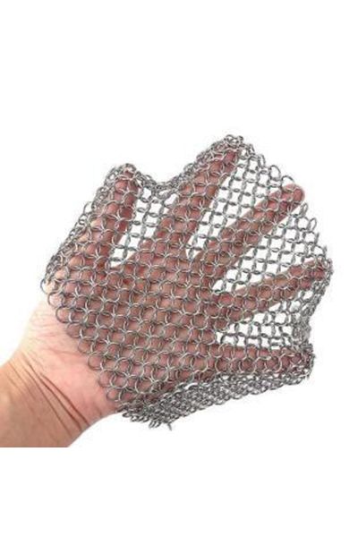 YclShop Dishwashing Wire Cleaner Steel Chain Cast Iron Scrubber Brush Single Product in Turkey