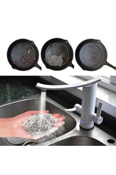 YclShop Bulaşık Yıkama Teli Temizleyici Çelik Zincir Dökme Demir Scrubber Fırça Türkiye'de Tek Ürün