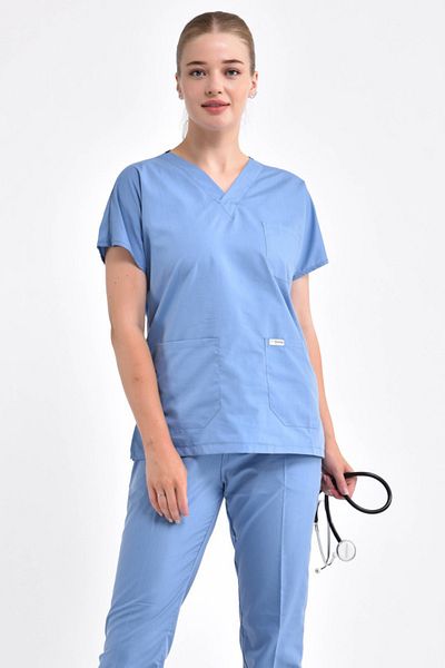 Owlet Medikal Ανοιχτό μπλε Σετ στολής χειρουργικής Nurse Doctor Σετ στολής