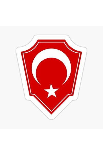 TSC Turkish Flag Coat of Arms Logo Sticker 16cm 2 Pieces