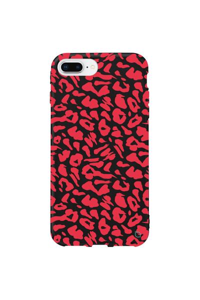 WANNA PROTECT iPhone 8 Plus Colorful Leopard Patterned Silicone Case with Vel...