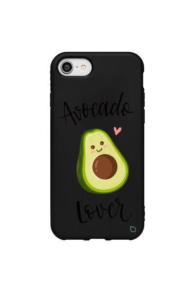 WANNA PROTECT iPhone 7 Premium Velvet Inside Colorful Avocado Patterned Silic...