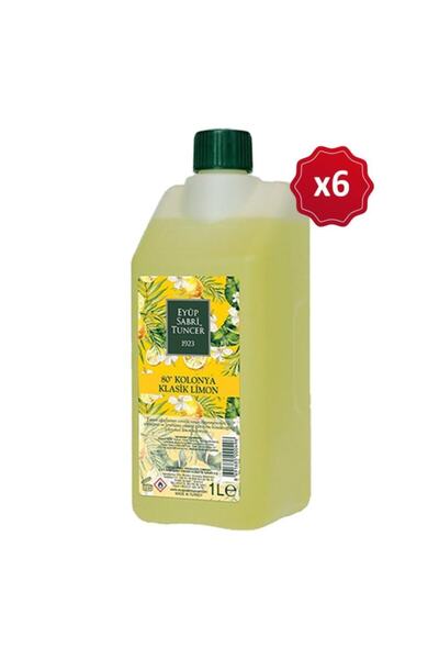 Eyüp Sabri Tuncer Klasik Limon Kolonyası Yedek Şişe 1 Litre X 6 Adet