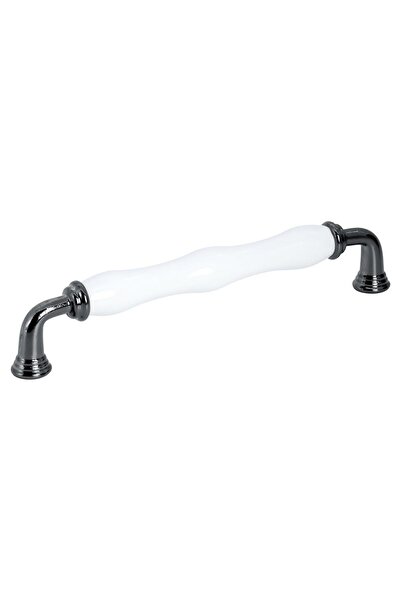 Porcellana Perla Porselen Kulp Dolap Çekmece Mobilya Mutfak Kulbu Safir 160mm-beyaz-füme-stk0798