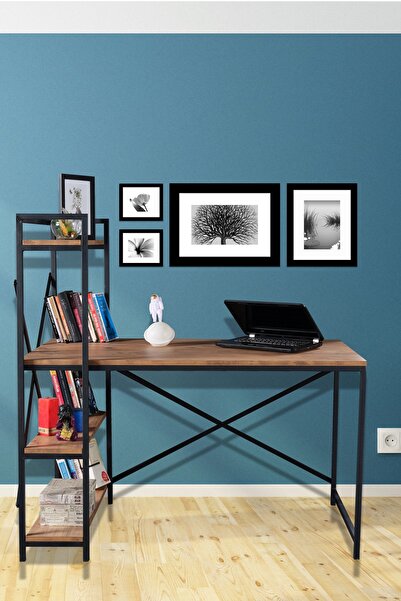 Boss Group Royal Raflı Çok Amaçlı Çalışma Ofis Bilgisayar Masası Fonksiyonel ve Modern Tasarım