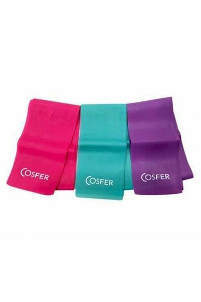 Cosfer 3 Pieces 120 cm X 7.5 cm Pilates Band Pilates Tire