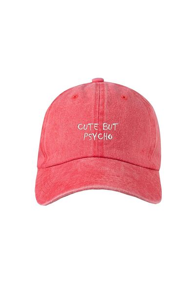 CİSE Aksesuar Cute But Psycho Washable Baseball Cap