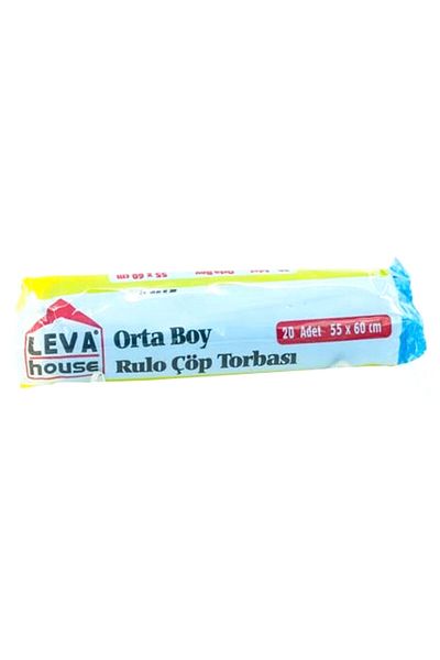 Leva House Yellow Drawstring Lemon Scented Medium Size Garbage Bag 55x60cm 10 Pieces