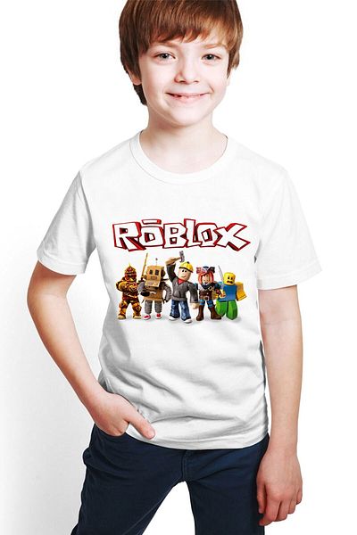 HediyeCenter Παιδικό μπλουζάκι Roblox Printed White Unisex M02