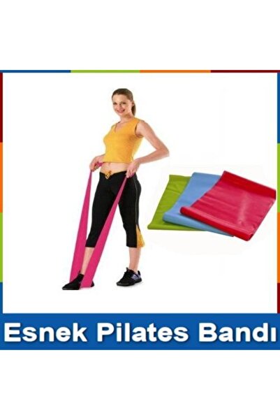 Bayanlar Özel Direnç Lastiği Esnek Pilates Bandı 120 cm Pembe Orta Sertlik