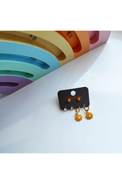 sema aksesuar أقراط ديزي صفراء متعددة