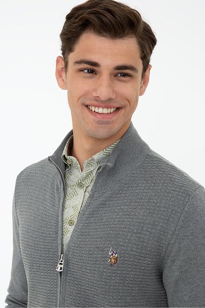 U.S. Polo Assn. Gray Men's Cardigan