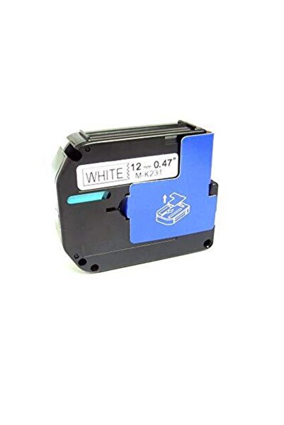 Printpen Brother P Touch M Tape M-k231 Beyaz Etikete Siyah 12mmx8m Muadil