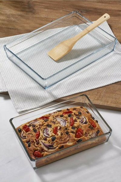 Paşabahçe Premium Double Pyrex Baking Tray - Rectangular Set of 2