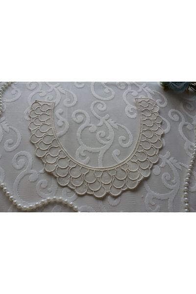 SHERLOCK HOME Cotton Scallop Raw Collar