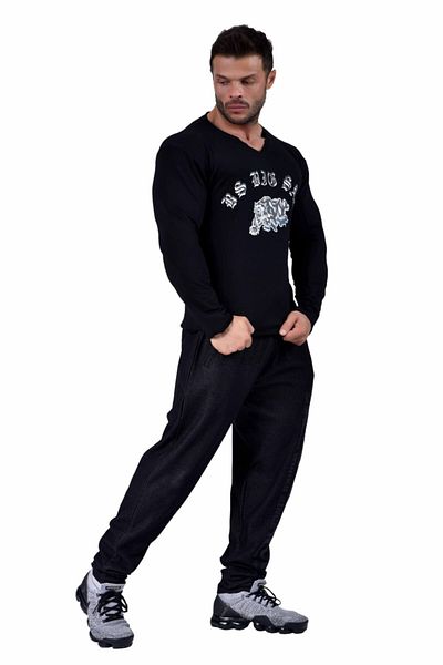 Big Sam Slim Fit Black Thin Sweatshirt 4514